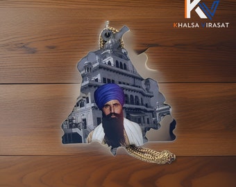 Sant Jarnail Singh Ji Bhindranwale Car Hanging, Punjab Map, Sikh Car decor, Sikh Gift Items,