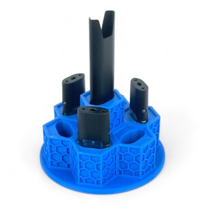 Vape Battery Holder & Pod Organizer | 1 Battery and 6 Pods for STIIIZY |  Hexagon Design | Stash Box - Vape Stand - Cartridge Organizer