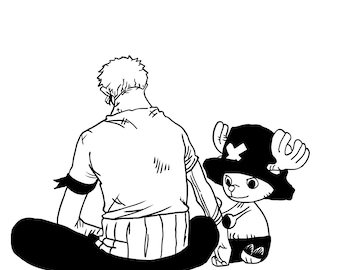 Chopper and Zoro Vinyl Decal Sticker