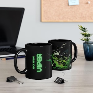 Valorant Viper Mug, Valorant Mug, Gamer Mug, Black Gamer Mug, Viper Mug, Gift for Gamer, Valorant Viper gift