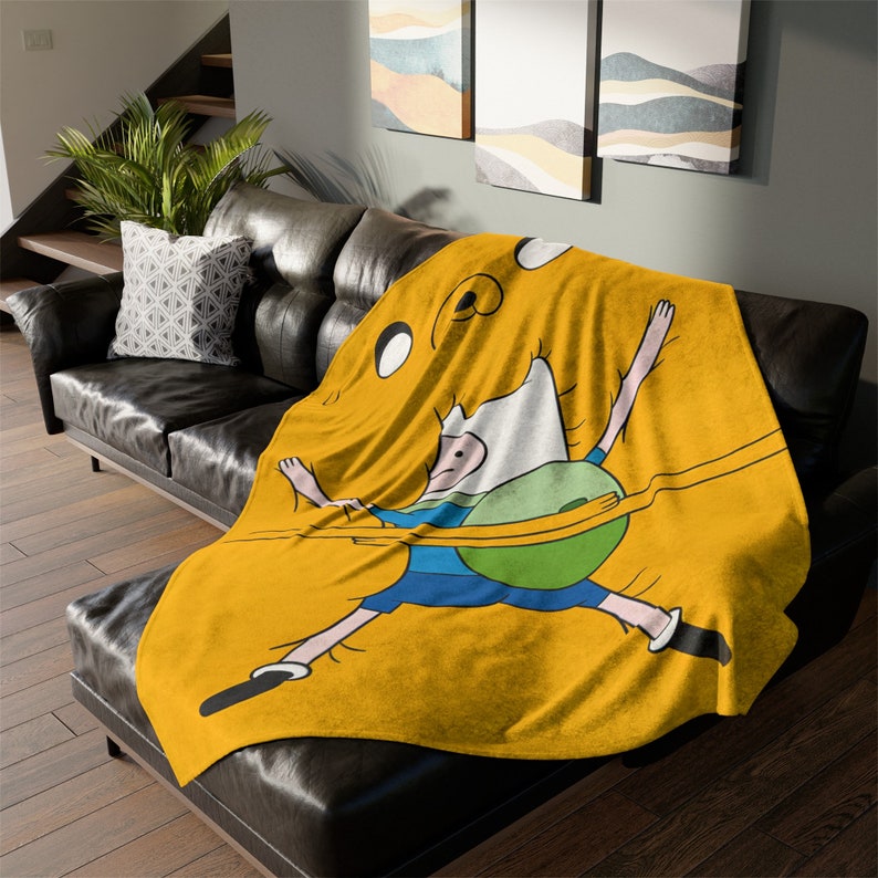 Adventure Time Blanket, Adventure Time Decor, Adventure Time Home Decor, Adventure Time Gifts, Adventure Time Finn, Adventure Time Jake image 4