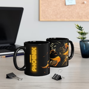 Valorant Phoenix Mug, Phoenix Mug, Valorant Mug, Gamer Mug, Gamer Black Mug, Gift for Gamer