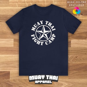 Muay Thai Fight Camp White Lettering, Muay Thai Shirt, Muay Thai T-Shirt, Muay Thai Short Sleeve, Fight Camp, Boot Camp