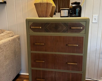 SOLD!!**** no longer for sale****Refurbished 1932 Art Deco 4 draw Dresser