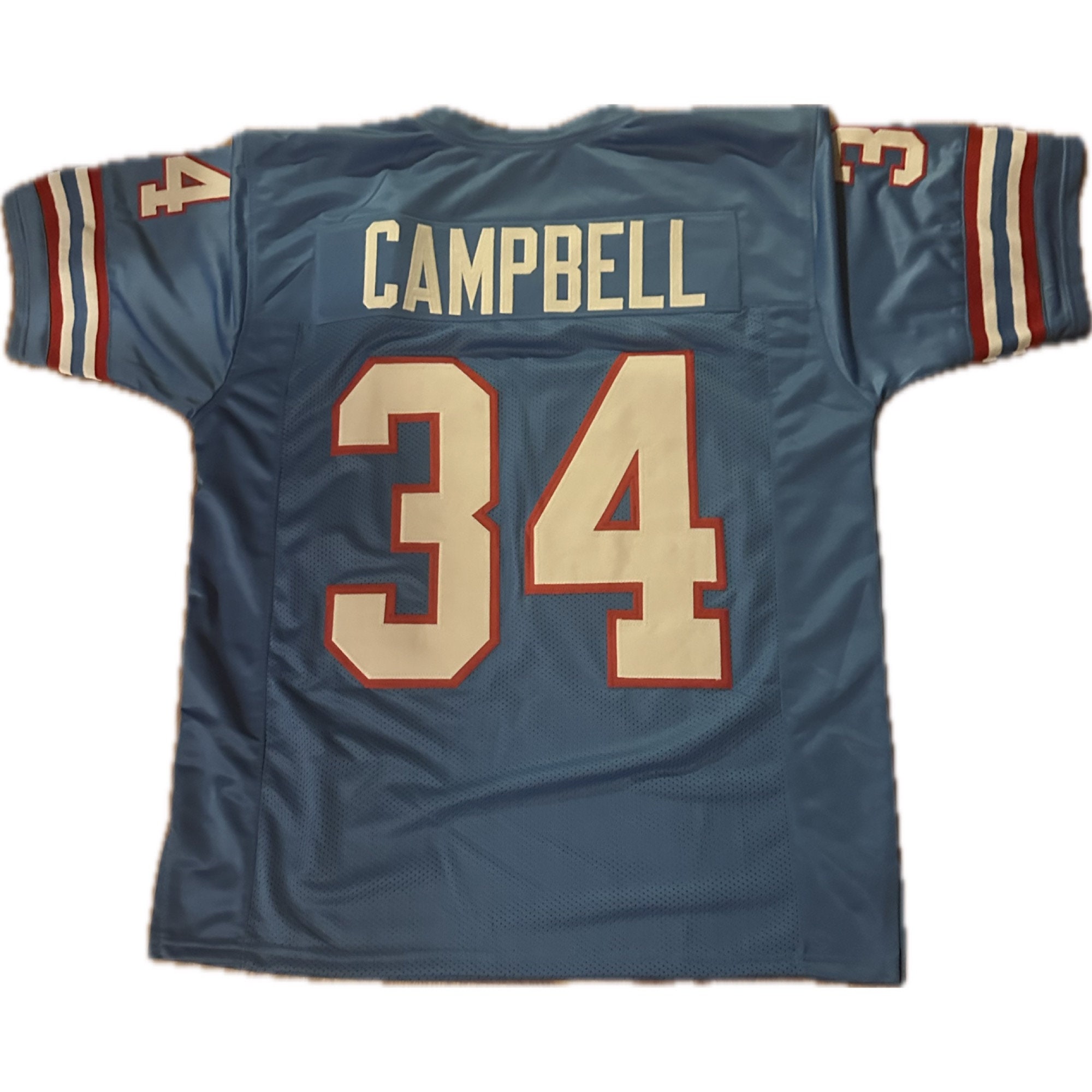 New Earl Campbell #34 Custom Stitched Houston Oilers Jersey