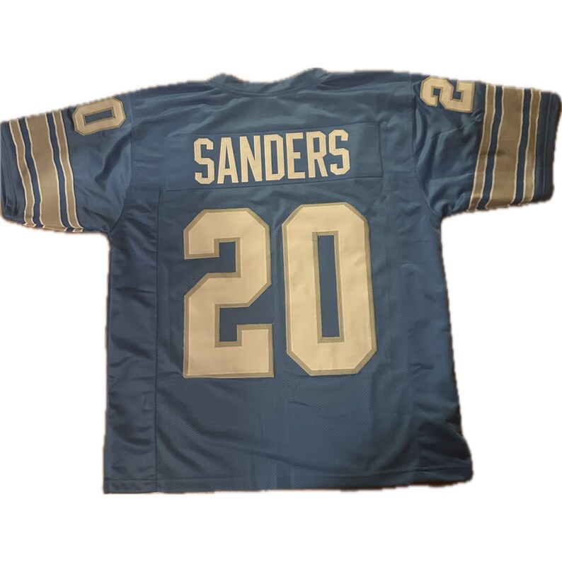New Barry Sanders 20 Detroit Lions Custom Stitched Jersey Etsy