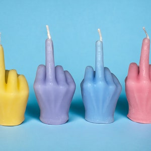 Middle Finger Candle, Coulourful, Funny Candle, Unique Candle, Hand Gesture Candle, Scented Candle, Soy Wax Candle, Gift Idea, Home Decor