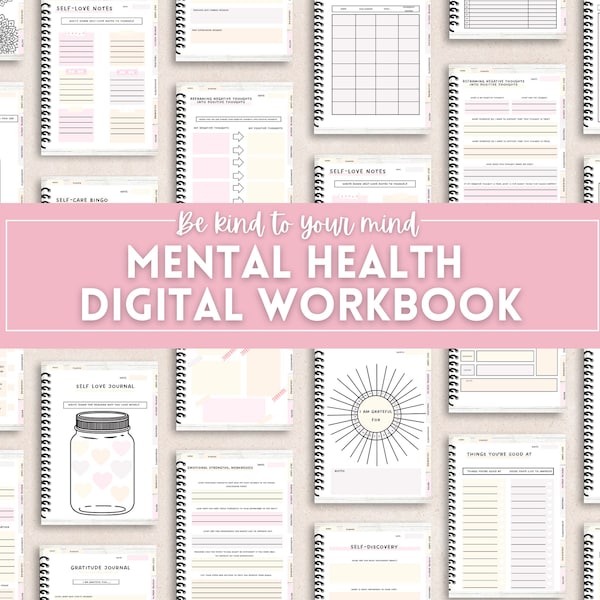 Mental Health Journal Digital Goodnotes Planner Mentalhealth Workbook Notability Printable Planner