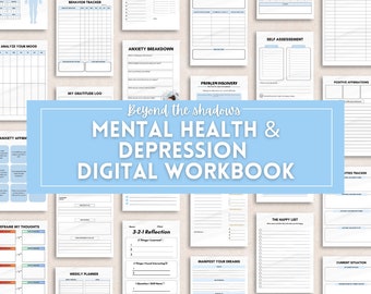 Mental Health Journal Digital Goodnotes Planner Mentalhealth Workbook Notability Printable Planner Depression Journal Gift