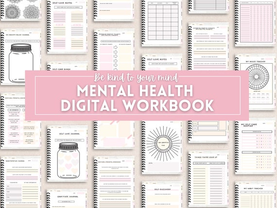 Mental Health Journal Digital Goodnotes Planner Mentalhealth Workbook Notability Printable Planner