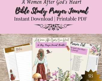 Diario de oración digital para mujeres / Descarga digital / Diario de oración imprimible / Diario de oración / Diario de estudio bíblico / Estudio bíblico imprimible