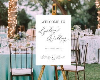Brides Wedding Welcome Sign Featuring Groom, Editable Wedding Welcome Sign Template, Funny Wedding Welcome Sign Instant Download, LLP18