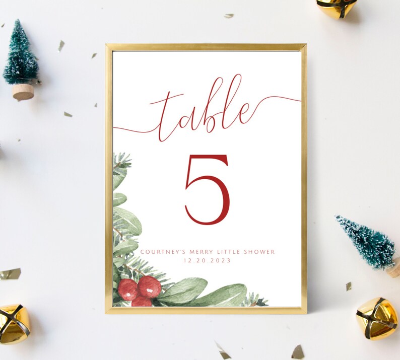 Table Number Signs Printable