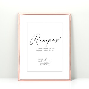 Receptkaartbord, direct downloaden, minimalistisch vrijgezellenfeest, laat receptkaarten hier achter teken, bewerkbare sjabloon, moderne huwelijksdouche, LLP18