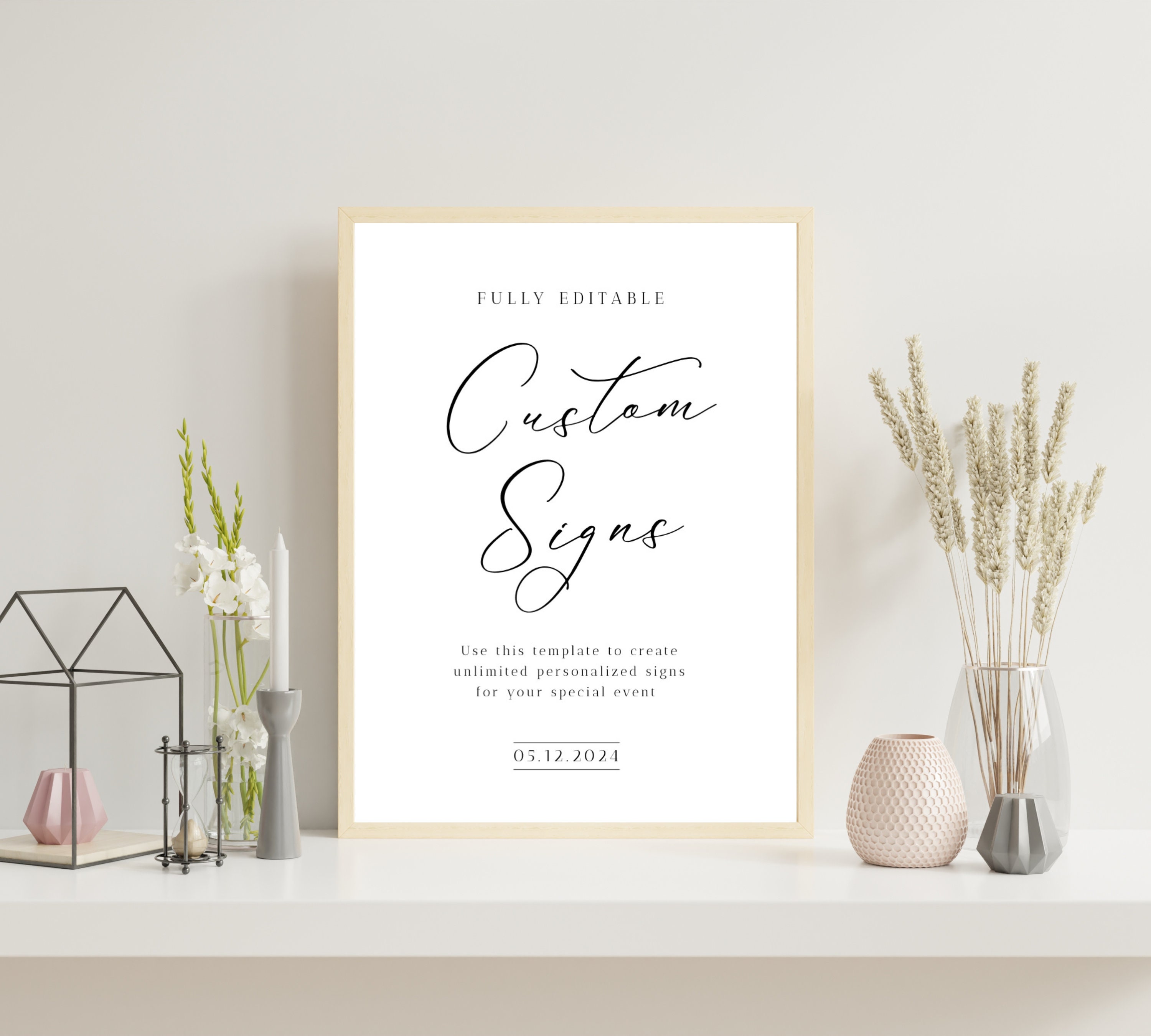 Bridal Shower Custom Sign Template Instant Download Fully - Etsy