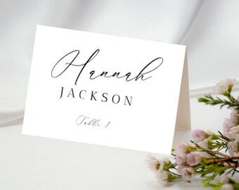 Bridal Shower Place Cards, Instant Download, Seating Card, Table Place Cards, Wedding Name Card, Editable Place Card Template, LLP18