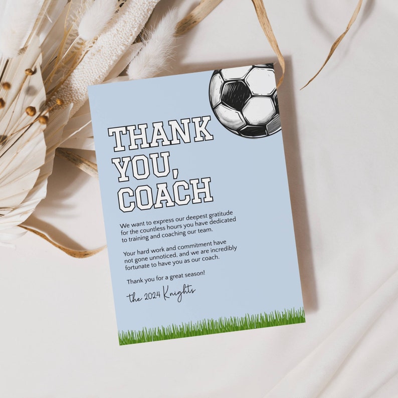 Soccer Coach Thank You Card Template - Il 794xN.6198946259 Po05 