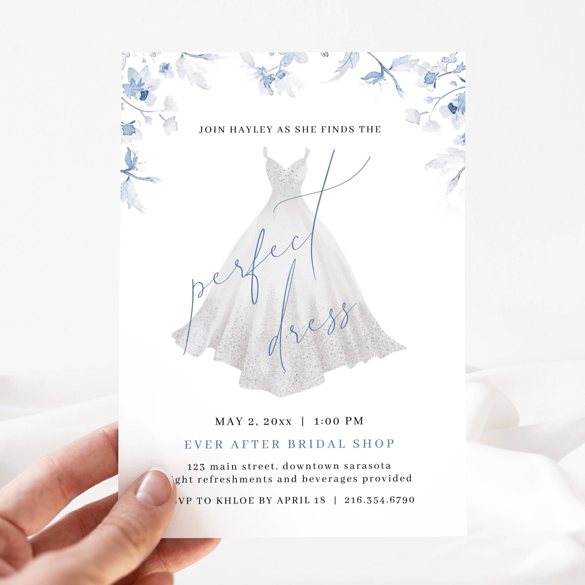 Dress Shopping Invitation Template, Wedding Dress Party Invite, Bridal Dress  Party Printable, Perfect Dress Invite Instant Download, LLP93 - Etsy, image size:2000x2000