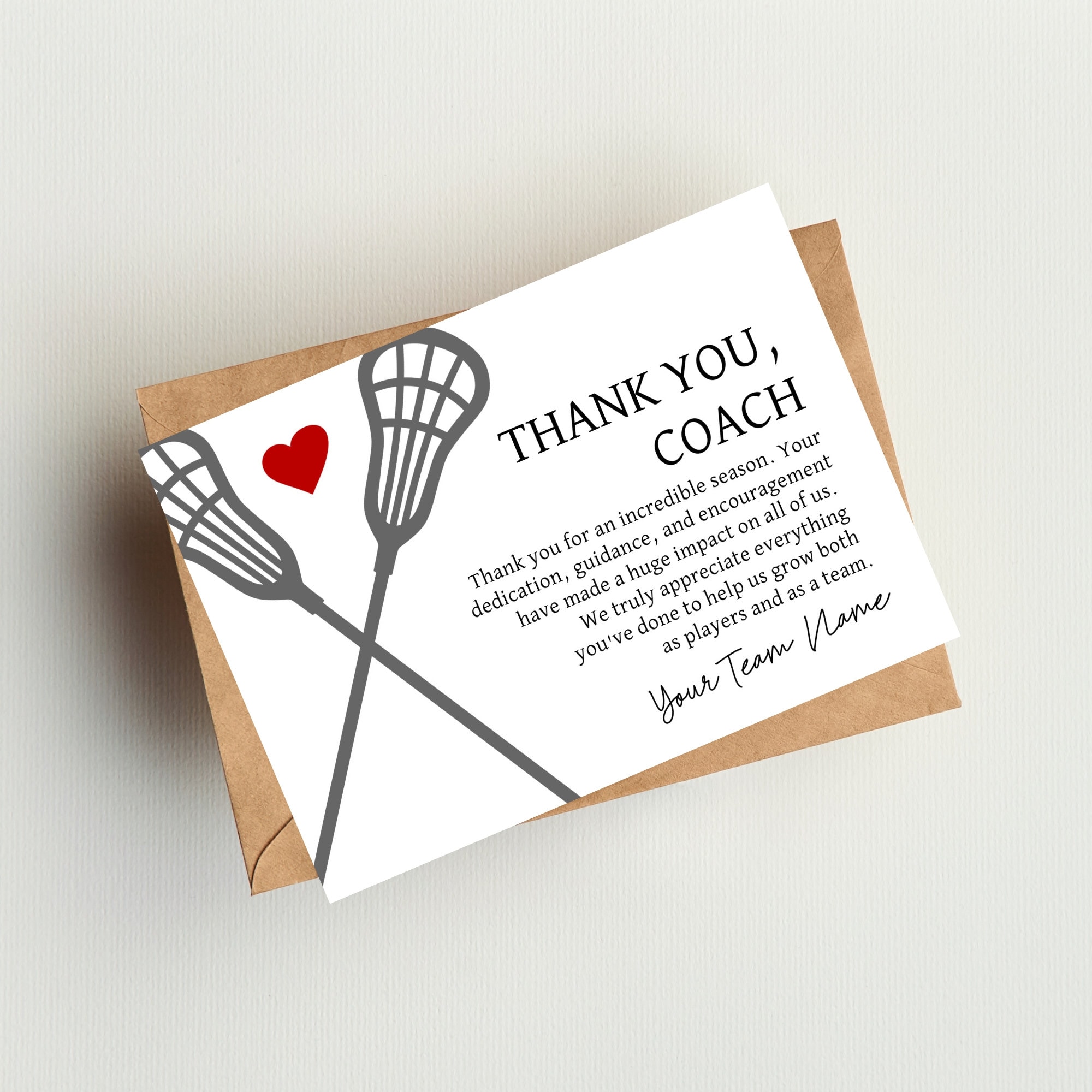 Lacrosse Thank You Card Printable, Editable Lacrosse Coach Thank You ...