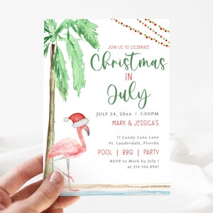 Weihnachten im Juli Pool-Party einladen, Weihnachten im Juli, Weihnachten im Juli einladen, Weihnachten am Strand einladen, Weihnachten Sommer einladen, LLP117