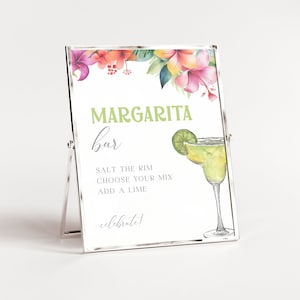 Margarita Bar Sign Printable Template, Bridal Shower Margarita Drink Sign, Wedding Margarita Bar Instant Download, Margs and Matrimony LLP76