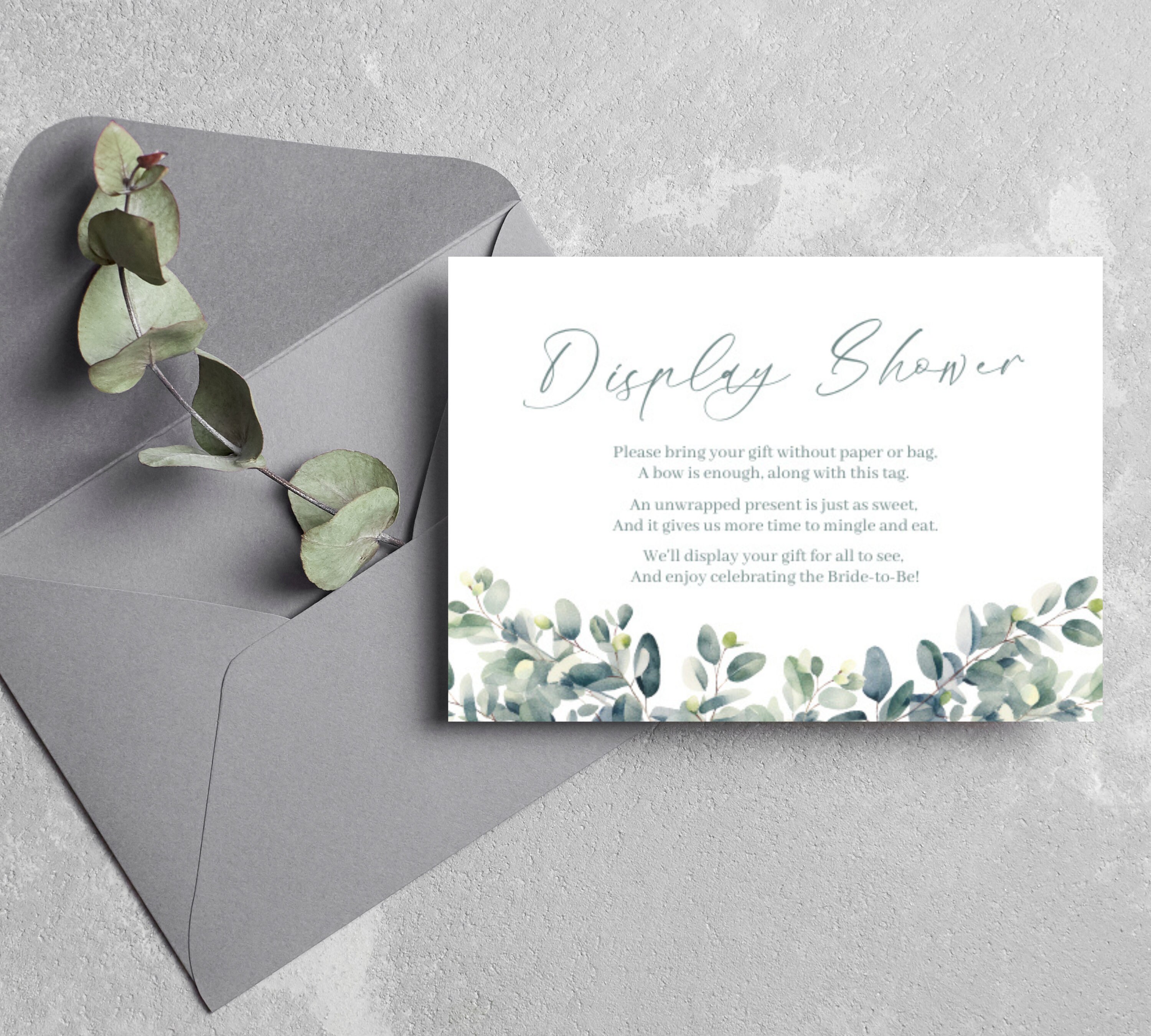 Unwrapped Gift Invitation, Instant Download, Bridal Shower Card
