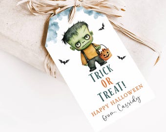 Halloween Trick Or Treat Tag, Halloween Gift Tag, Halloween Treat Tag, Printable Kids Halloween Tag, Classroom Halloween Treat Favor, LLP137
