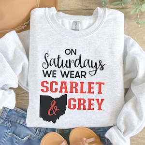 Ohio State College Football Fall Sweatshirt, Football Sweatshirt, Ohio State Buckeyes Game Day Sweatshirt, Game Day Football Sweatshirt