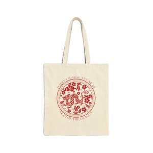 Happy Chinese New Year - Year of the Dragon Canvas Tote Bag, Chinese ...