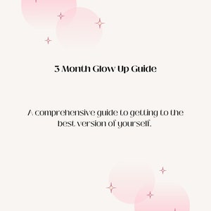 3 Month Ultimate Glow Up Workbook, That Girl Journal, Meal Planner, Habit Tracker, Instant Download PDF