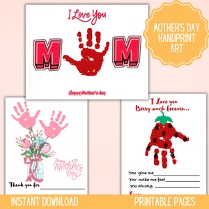 Mother&#39;s Day Hand Print Keepsake Craft | Toddler Handpainting Gift | Watch Them Grow | Fun Family Activity