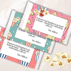 Buckets of Thanks Microwave Popcorn Wrapper Template | Editable in Canva for Celebration Party Favor