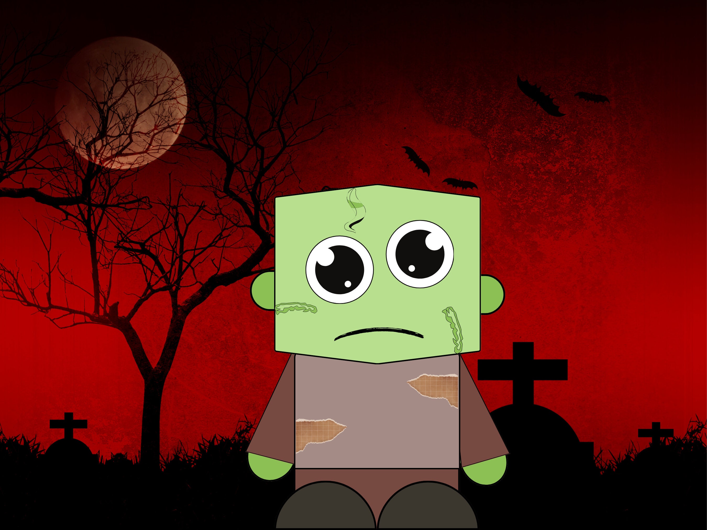 Halloween Build a Zombie Kid Craft | Make an Undead Guy | Printable Cut ...