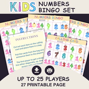 Birthday Bingo Game: Printable Kids Number Game for Classroom (Digital Download)