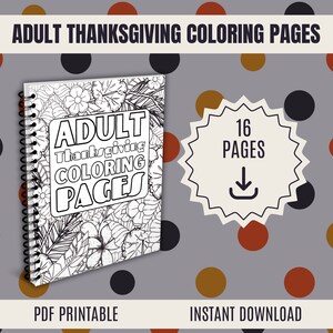 Thanksgiving Coloring Pages for Adults: Festive Fall Designs (Printable PDF)