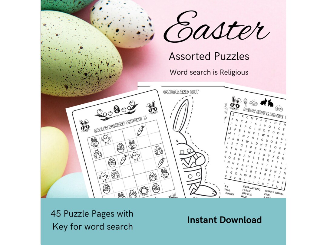 Ultimate Easter Puzzle Adventure for Kids - Printable With Solution Key ...