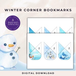Winter Corner Bookmarks Printable Easy Kids Craft for Reading Lovers ...