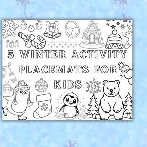 Jogos americanos de inverno para crianças - Desenhos, pinturas e jogos divertidos e envolventes para as refeições em família.