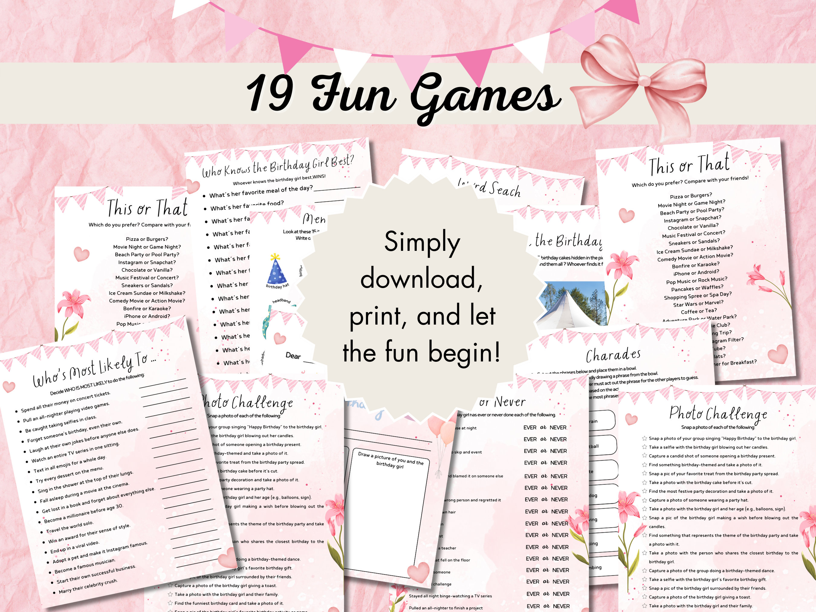 Teen Girl Birthday Party Games Bundle Printable Games Birthday Party teen-girl-birthday-party-games-bundle-printable-games-birthday-party