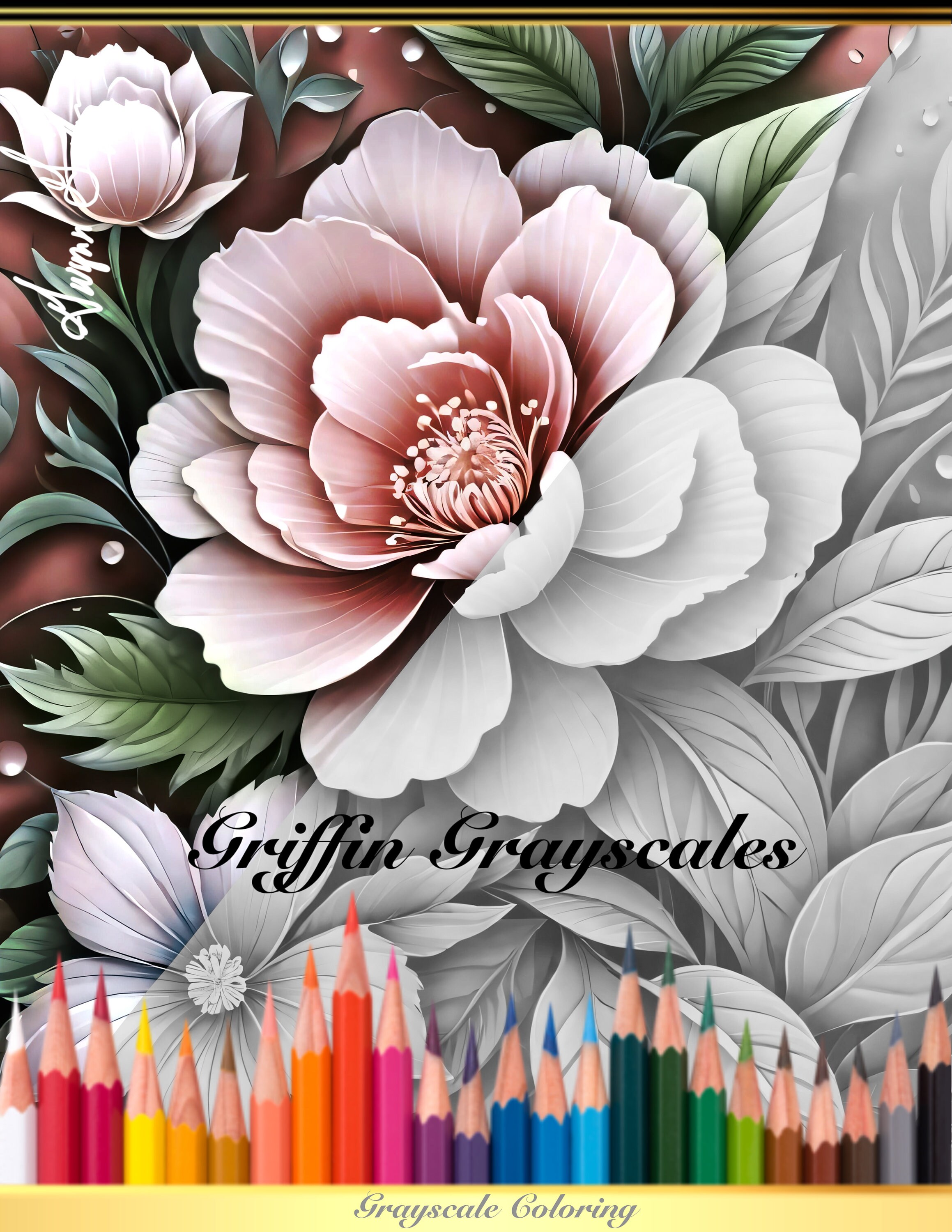 Coloring Pages for Adults Grayscale Coloring Book Grayscale - Etsy