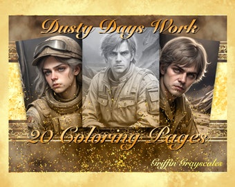Coloring Pages for Adults, Grayscale Coloring Book, grayscale pages, Coloring Book, Digital Coloring Grayscales, Dusty Days Work