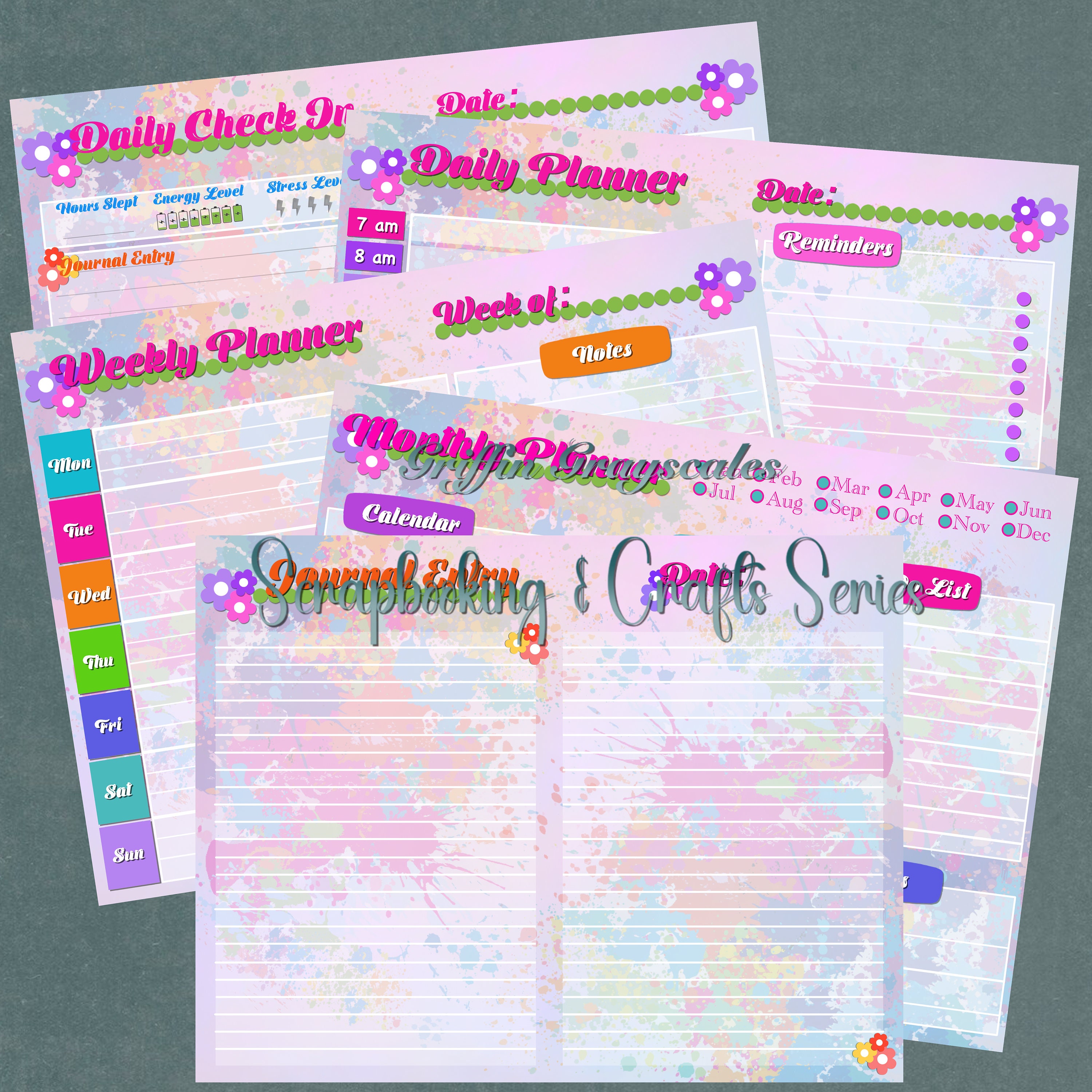 Cute Printable Planner Set | Instant Download | Weekly, Daily, Monthly ...