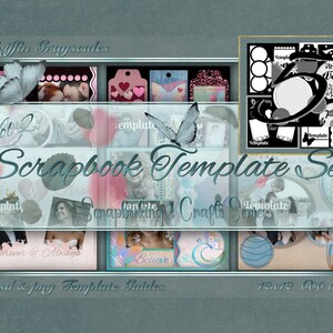 Scrapbook Templates, Digital Scrapbook Template, Scrapbook Pages, Scrapbook Layouts, Scrapbook Template, 12x12 Scrapbook Templates Vol 2