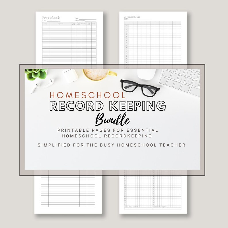 Homeschool Record Keeping Bundle Etsy
