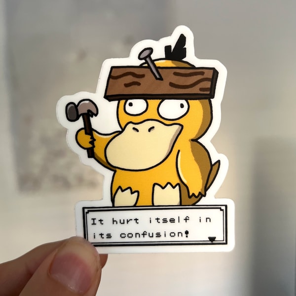 Psyduck Patrick Star 3" Sticker - SpongeBob + Pokemon Mashup