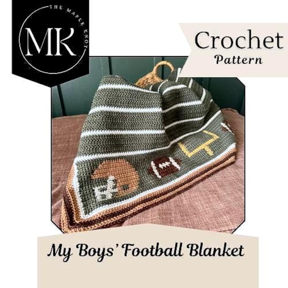 23 Baby Boy Blanket Crochet Patterns for Cozy Gifts and Nursery Keepsakes 21 Football Blanket Crochet