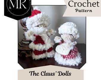 Patrón de amigurumi de Papá Noel y Mamá Noel a crochet (PDF)