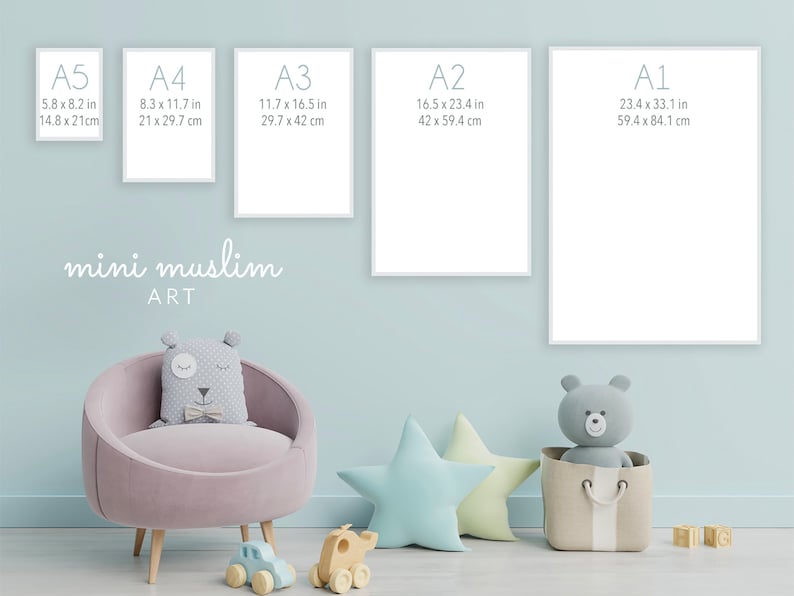 Personalized Arabic Baby Name Animal Theme Nursery Kids Safari Decor