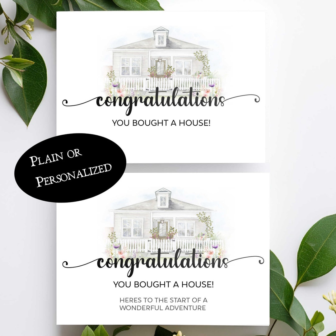 Congratulations House Notecards With Envelopes Real Estate Etsy