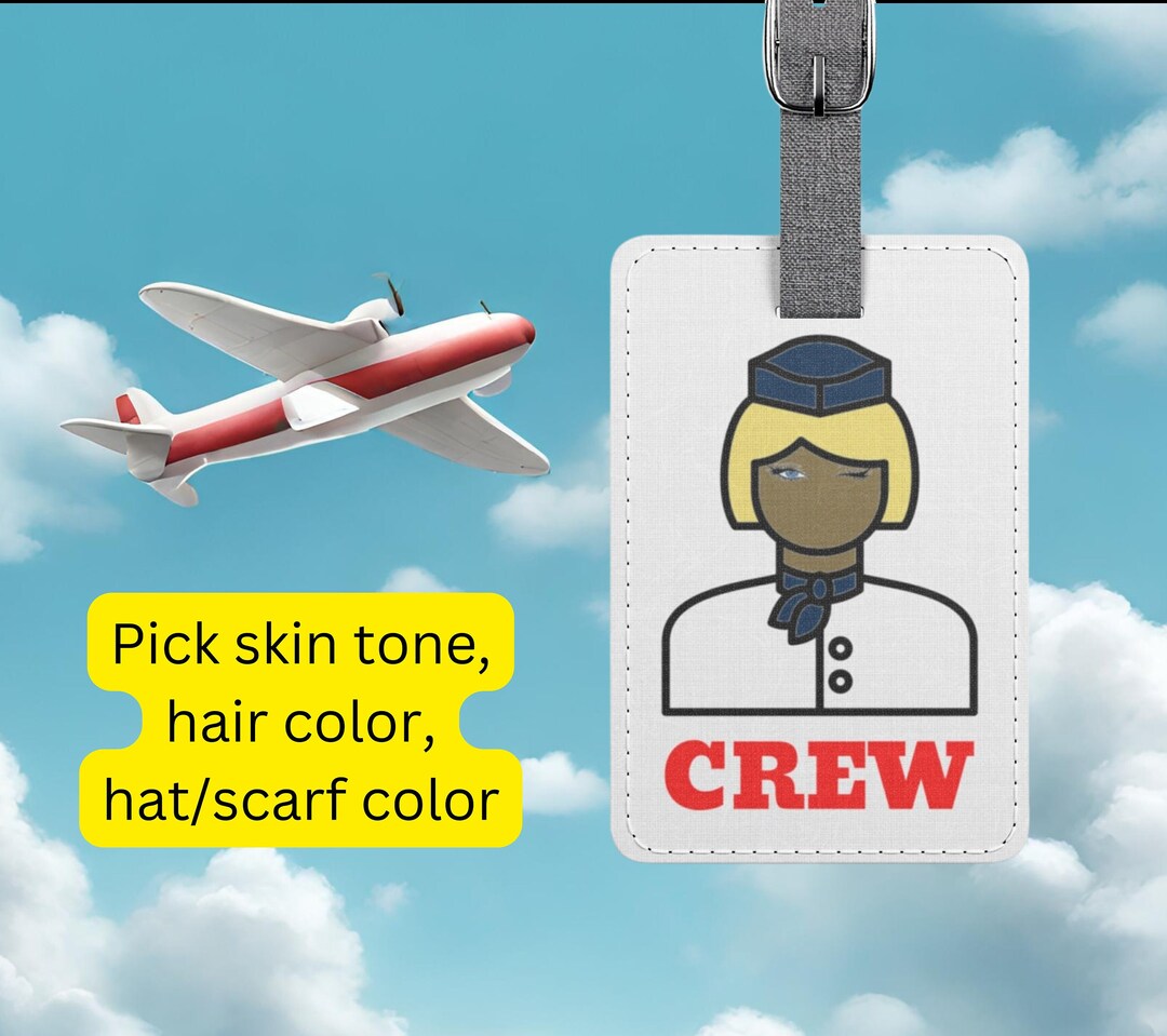 Flight Attendant Gift Luggage Tag Carry on Bag Tag Airplane Etsy